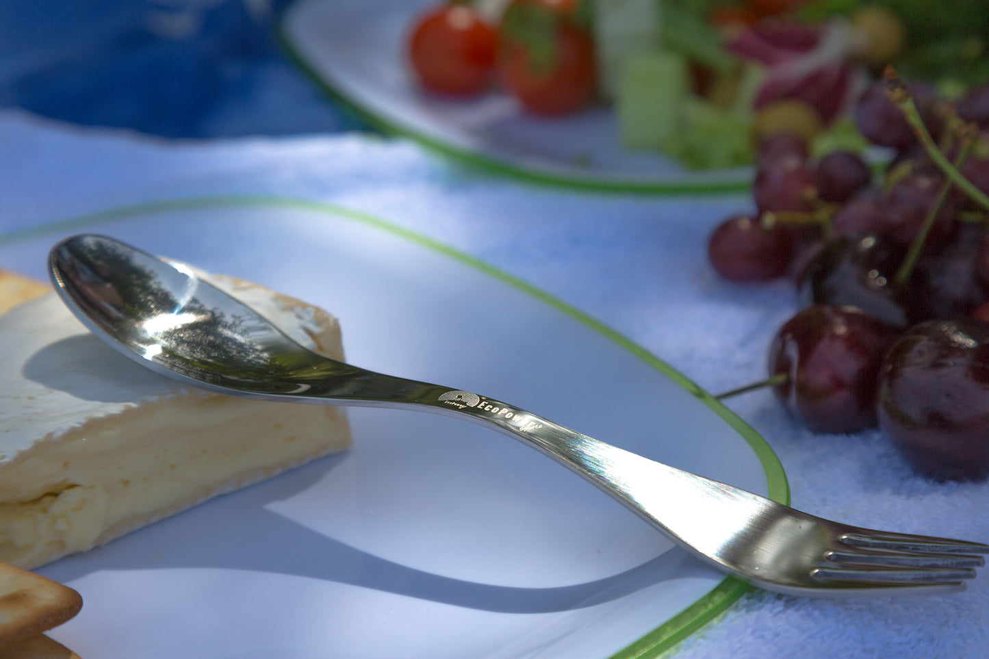 ECOPOWER SPORTS Enamel Picnic Set for 1 with spork