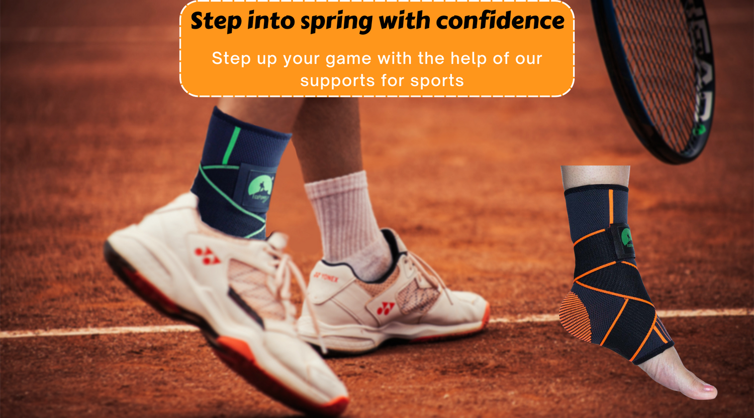 Ankle support collection for tennis player, golf player, basketball, football, ecopower sports ankle supports