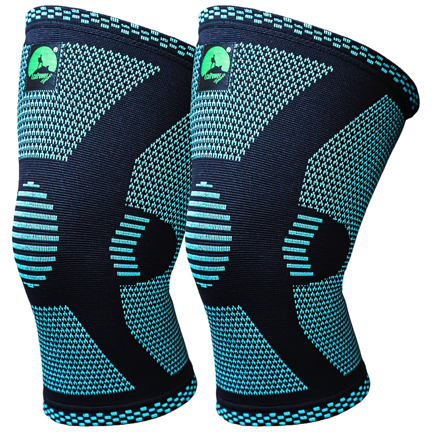 ECOPOWER SPORTS knee sleeve green pair.