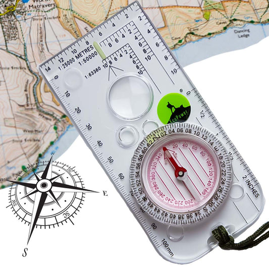 ECOPOWER SPORTS map compass, navigational compass for hiking and explorer the outdoors.